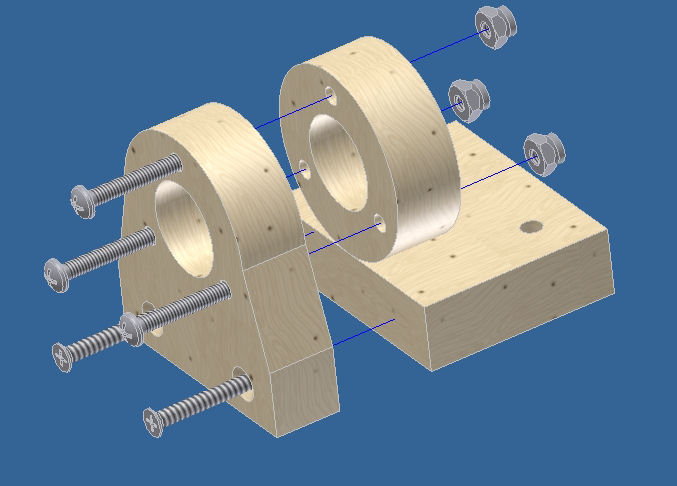 Exploded illustraition of the Pitch Axis Bearing