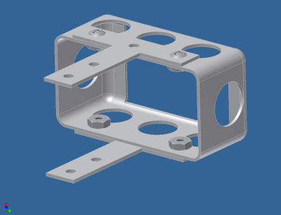 Illustration showing both "T" brackets in place